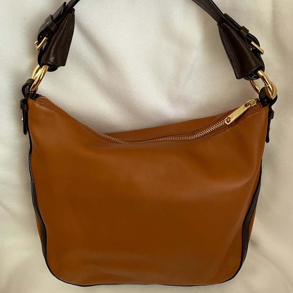 👜 Lauren Ralph Lauren All Leather w Contrasting Handle and Details Handbag